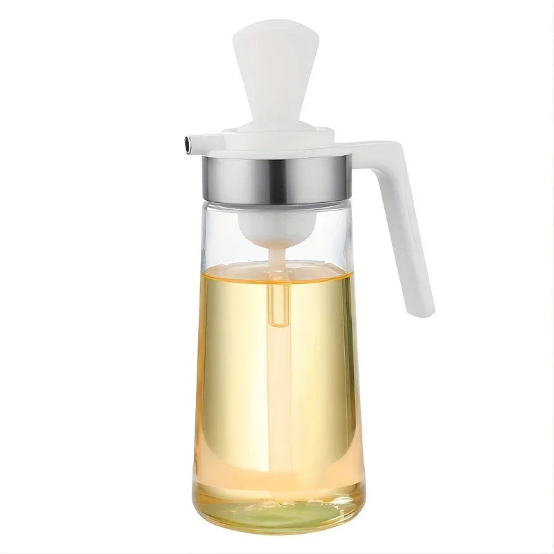Glass Oil Dispenser Bottle with Silicone Brush