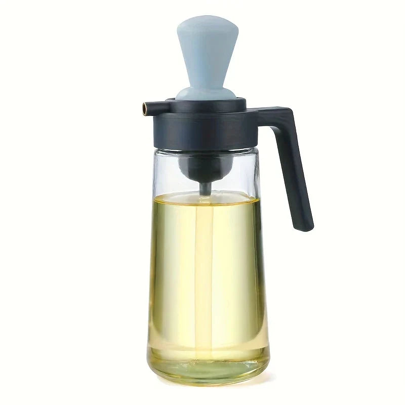 Glass Oil Dispenser Bottle with Silicone Brush