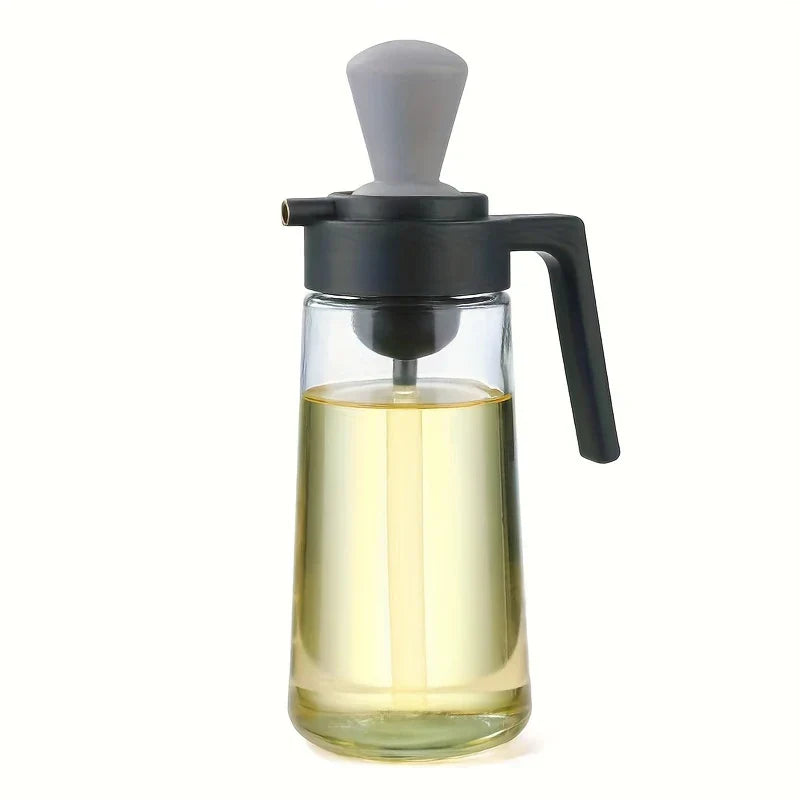 Glass Oil Dispenser Bottle with Silicone Brush