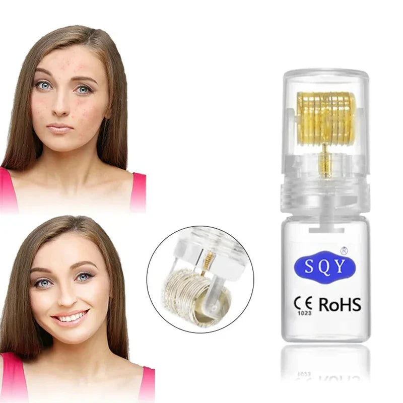 Gold Derma Roller Micro Needle Skin Tool Titanium