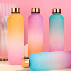 Gradient Color Motivational Water Bottle