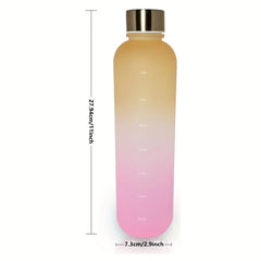 Gradient Color Motivational Water Bottle