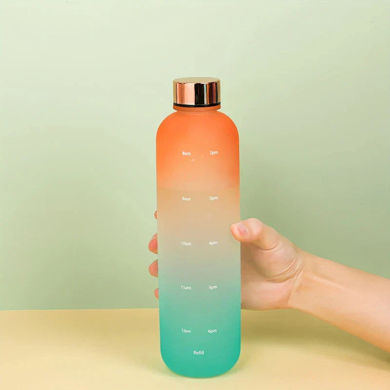 Gradient Color Motivational Water Bottle