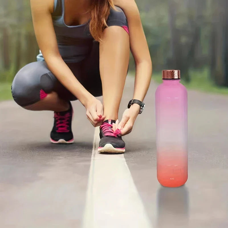 Gradient Color Motivational Water Bottle