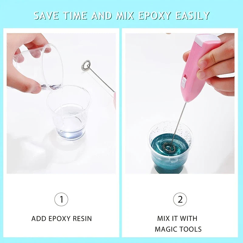 Handheld Electric Milk Frother Whisk Drink Mixer