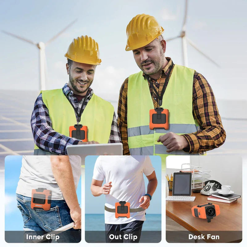 Hands-Free Personal Cooling Belt Fan Outdoor Work Travel