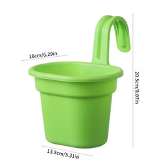 Hanging Flower Pot Basket Planter Hook Railing