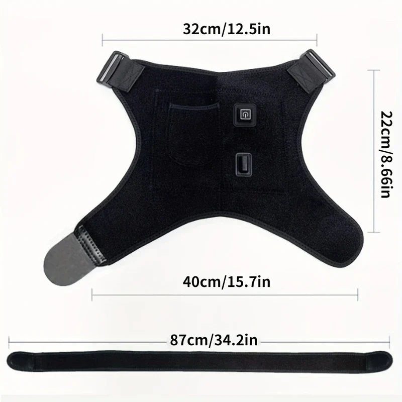 Heated Shoulder Brace Wrap for Pain Relief