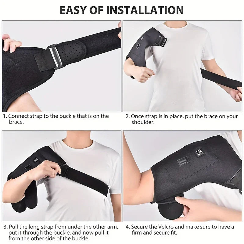 Heated Shoulder Brace Wrap for Pain Relief