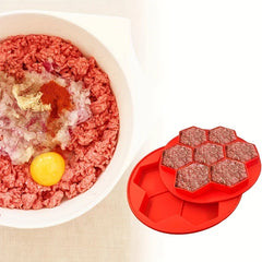 Hexagon Silicone Burger Press Patty Mold Maker