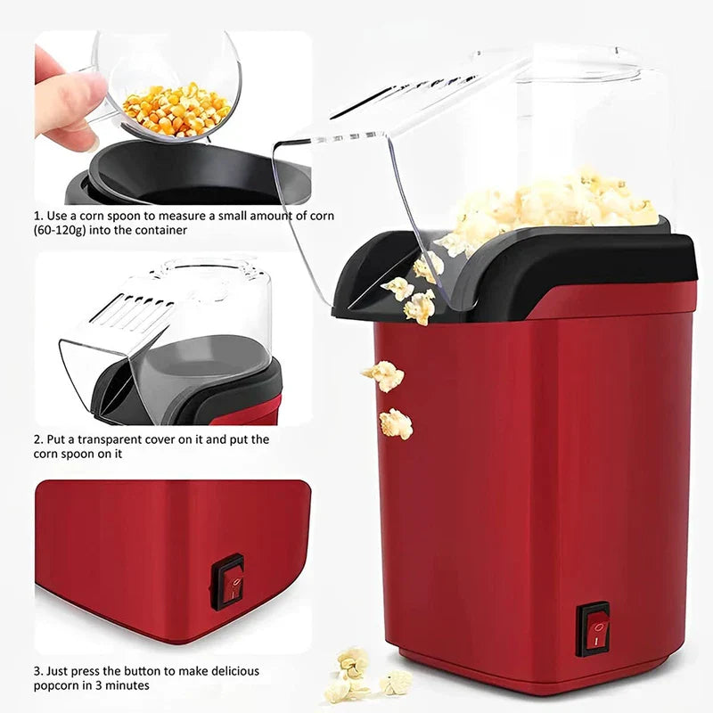 Hot Air Popcorn Popper Maker Machine