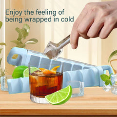 Ice Cube Tray Mold Bin With Lid Scoop