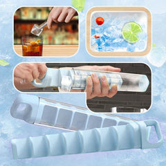 Ice Cube Tray Mold Bin With Lid Scoop