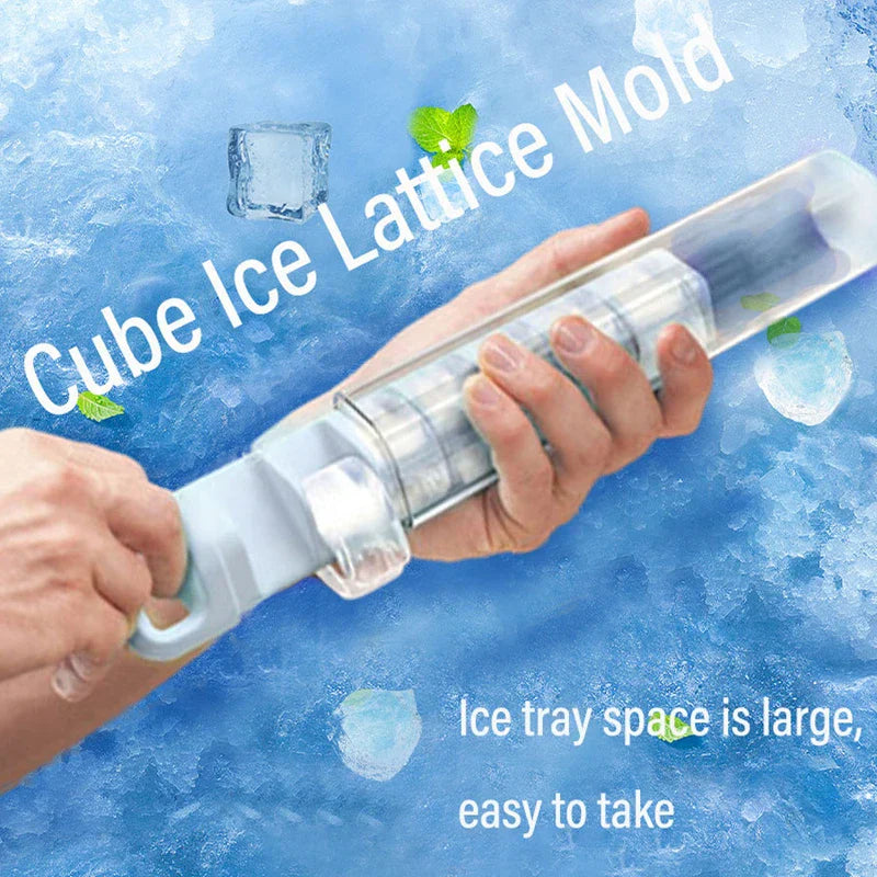 Ice Cube Tray Mold Bin With Lid Scoop