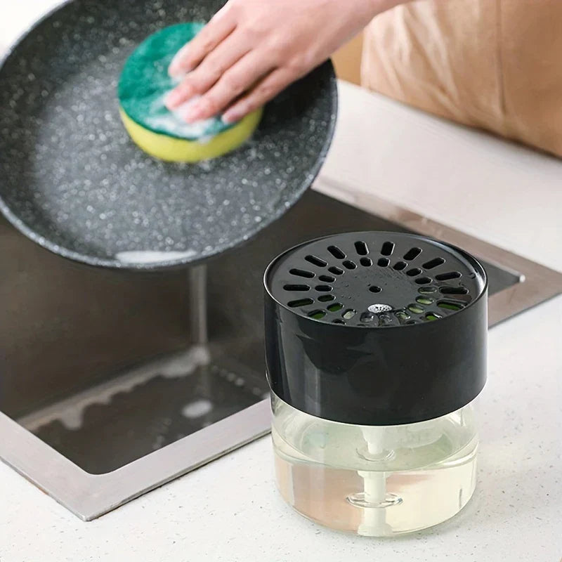 Kitchen Manual Press Soap Pump Dispenser Caddy