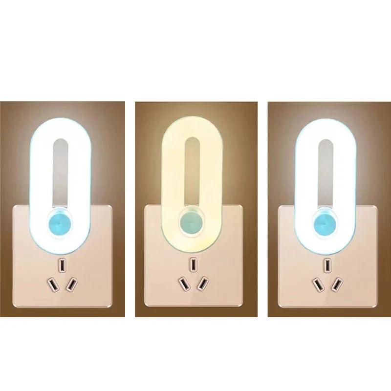 Led Night Light Lamp Plug-In Or Sensor