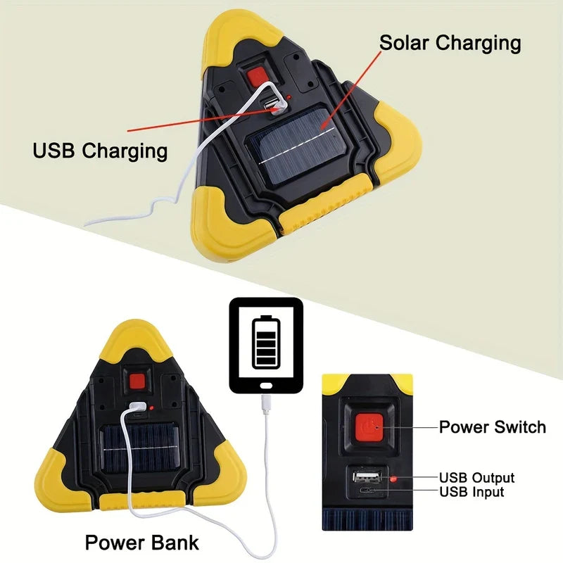 LED Triangle Emergency Warning Hazard Light