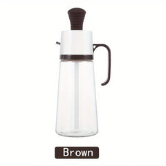 Large Glass Oil Dispenser Bottle Measured Pour Spout