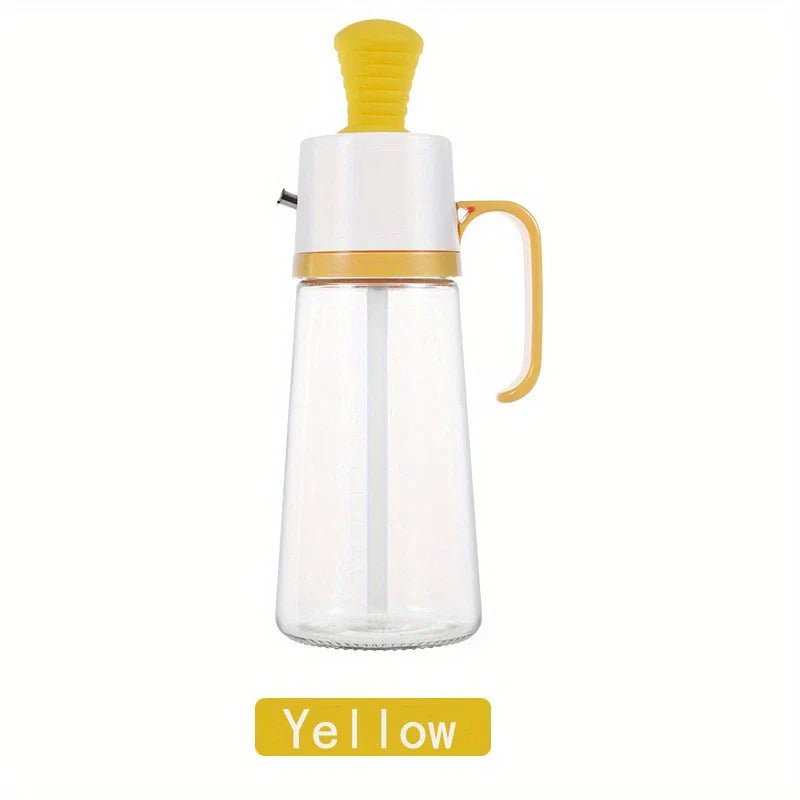 Large Glass Oil Dispenser Bottle Measured Pour Spout