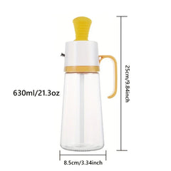 Large Glass Oil Dispenser Bottle Measured Pour Spout