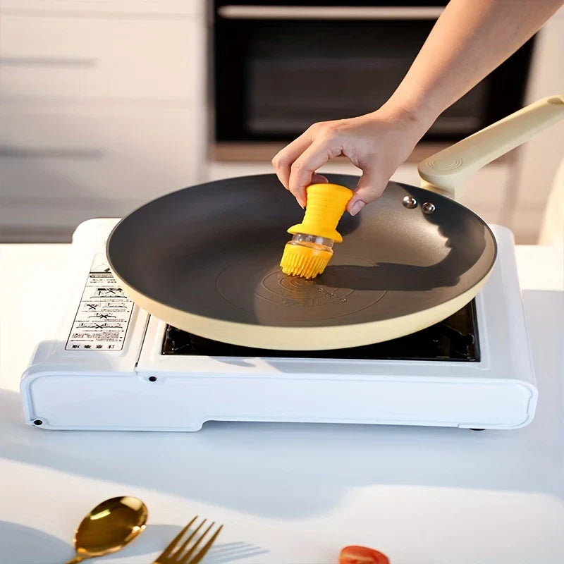 Large Glass Oil Dispenser Bottle Measured Pour Spout