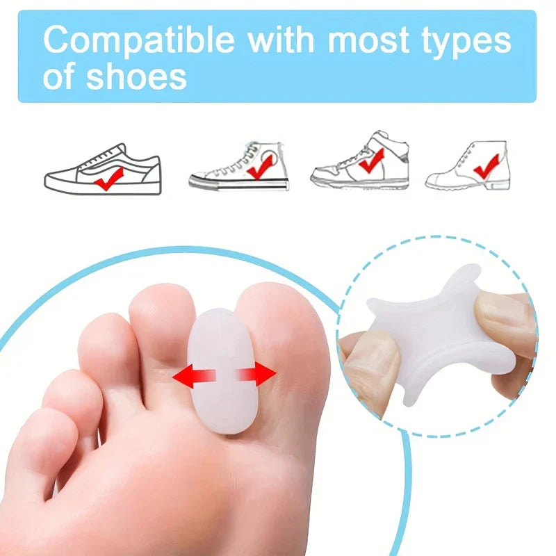 Leaf Shaped Gel Toe Separators (2pcs)