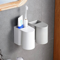 Magnetic Inverted Toothbrush Mouthwash Cup Holder