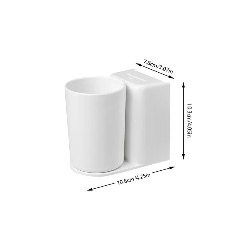 Magnetic Inverted Toothbrush Mouthwash Cup Holder