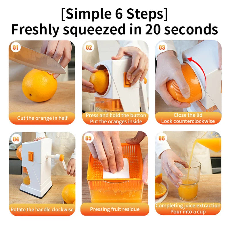 Manual Hand Crank Fruit Juicer