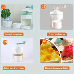 Manual Hand Crank Ice Crusher Shaver