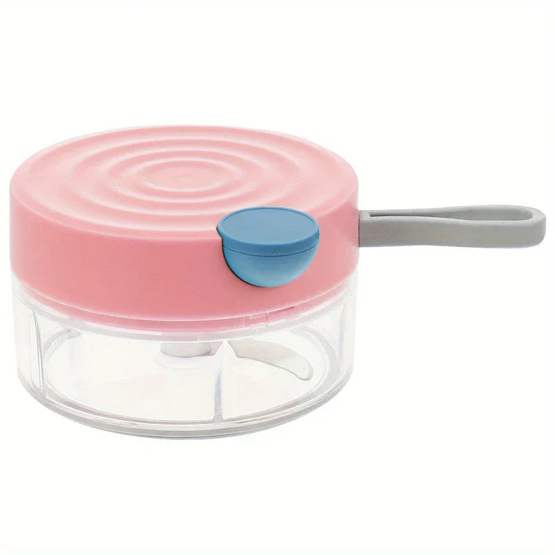 Manual Pull Cord Garlic Chopper Mincer Slicer
