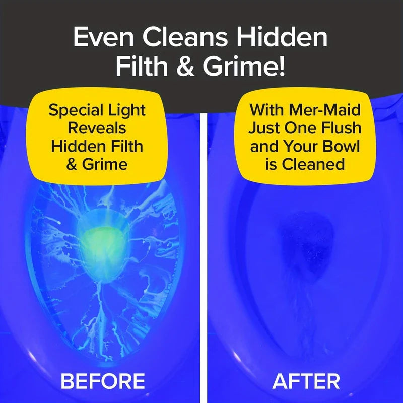Mermaid Automatic Toilet Bowl Cleaner Blue Bubble