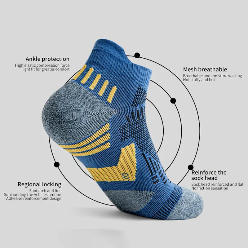 Mid Calf Terry Cloth Athletic Sports Socks Cushioned