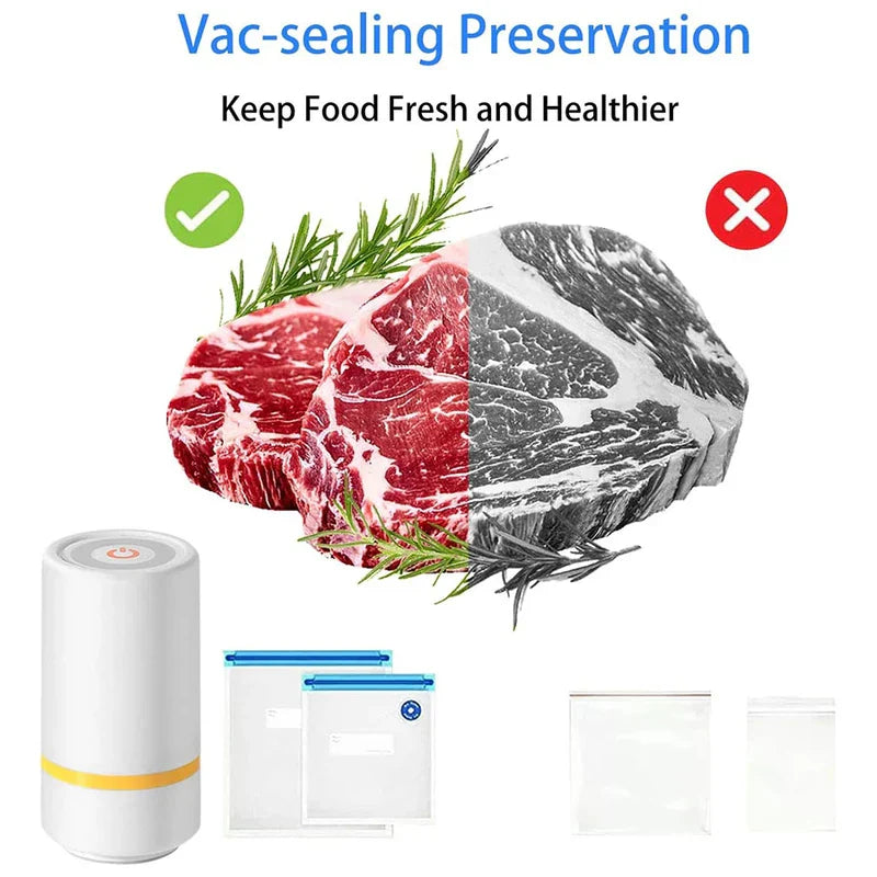 Mini Handheld Vacuum Sealer Pump Food Saver Storage