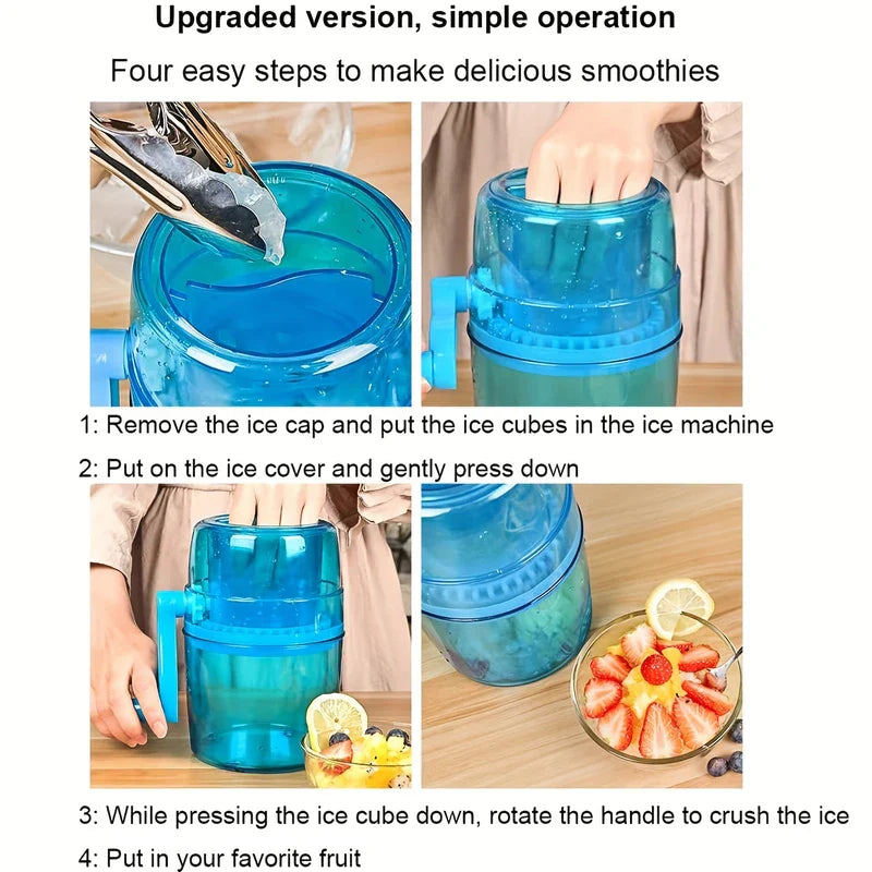 Mini Manual Ice Shaver Snow Cone Maker
