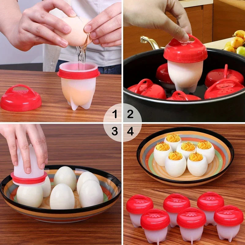 Mini Non-Stick Silicone Egg Poacher Cups