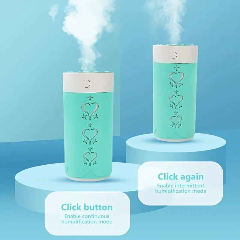 Mini Portable Cool Mist Humidifier Color LED Light