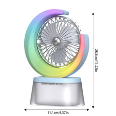 Misting Fan With Colorful Led Light Portable