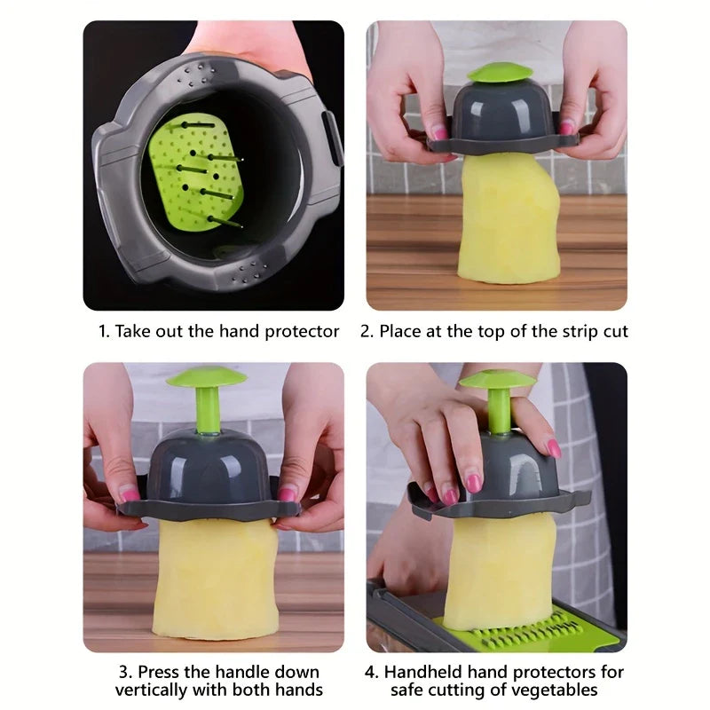Multi-Blade Mandoline Vegetable Slicer Grater
