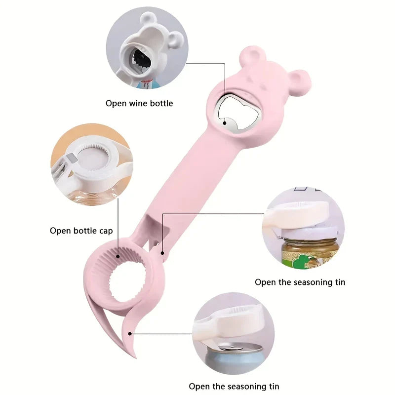 Multi-Function Jar Grip Bottle Lid Opener Tool