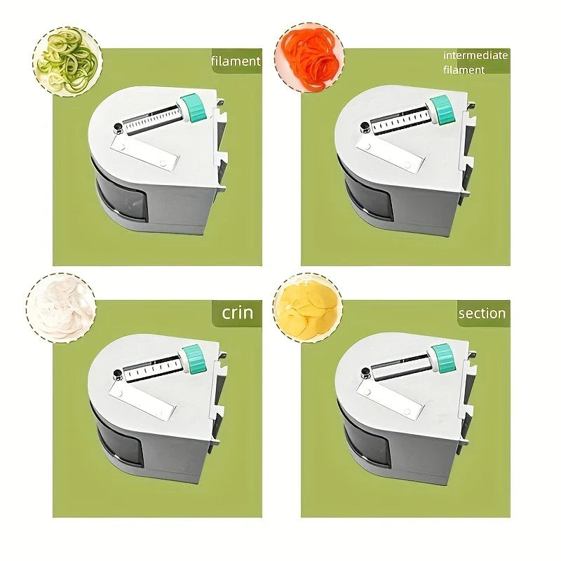 Multi-Function Rotary Vegetable Spiralizer Slicer