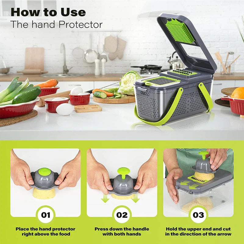 Multi-Piece Vegetable Slicer Chopper Set