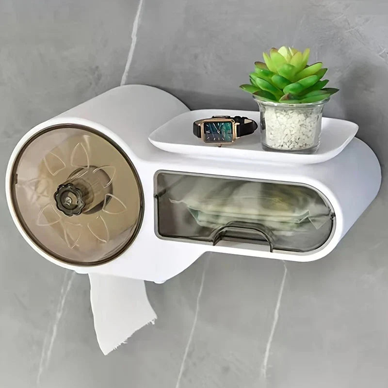 Multi-functional Tissue Box Holder