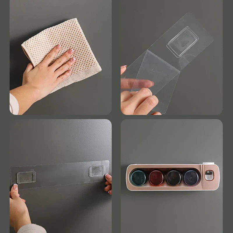 Multifunctional Toothbrush Holder Wall Mount