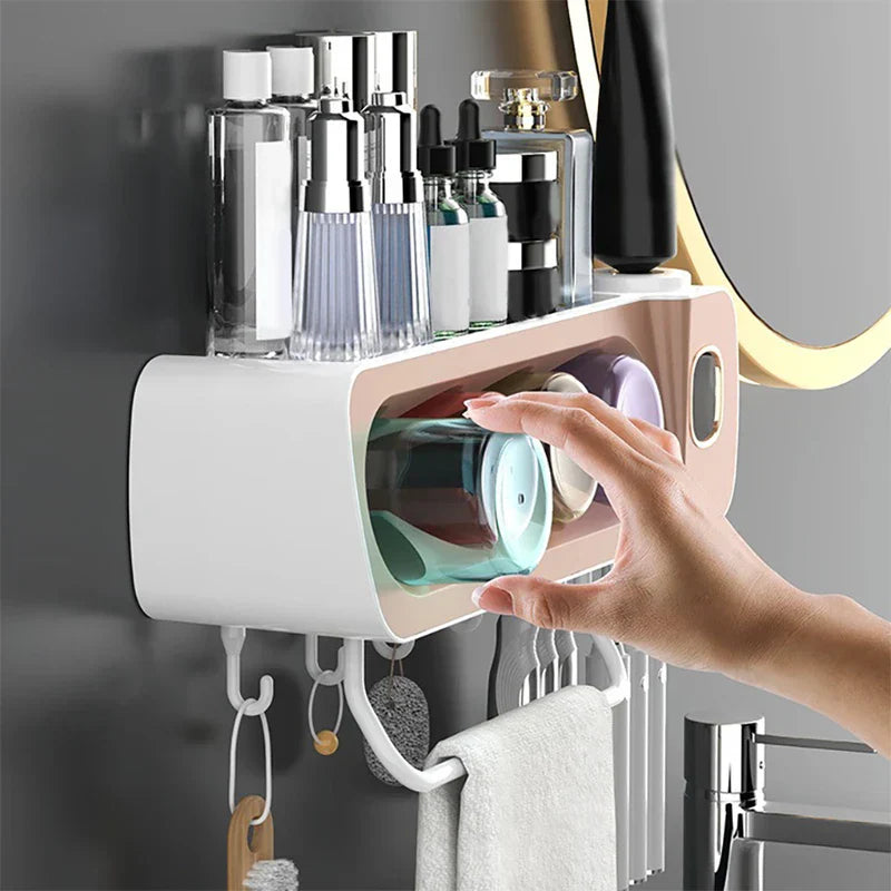 Multifunctional Toothbrush Holder Wall Mount