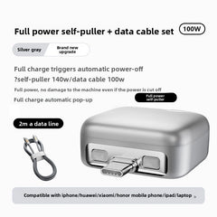 140W AI Fast Charger: Type-C Auto Power-Off & Overcharge Protection Cable