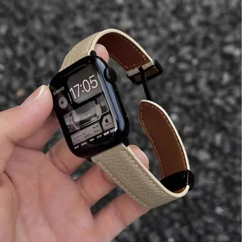 Classic: Pebbled Genuine Leather Band for Apple Watch
