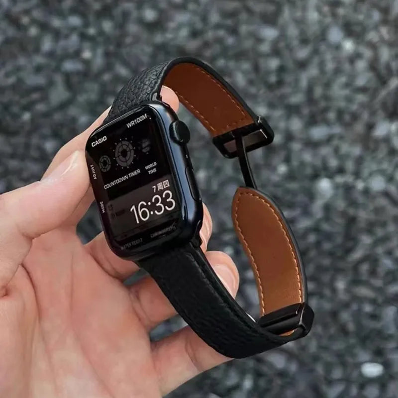 Classic: Pebbled Genuine Leather Band for Apple Watch