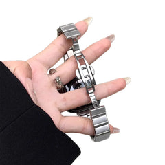Metro Band: Sleek Minimalist Stainless Steel for Apple Watch