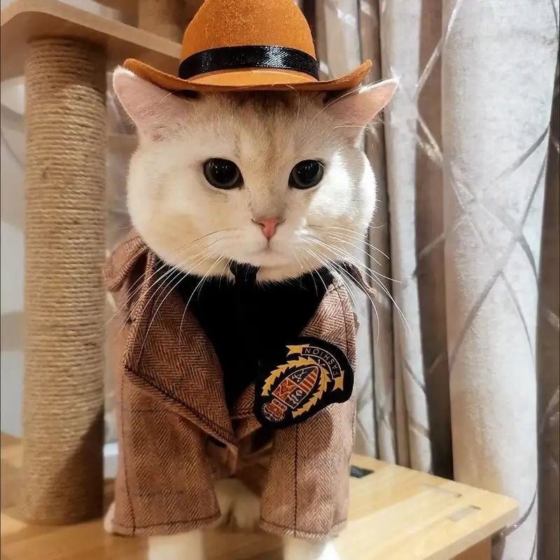 Cat & Dog Pet Western Cowboy Hat Vintage Triangle Scarf - New HomeGoods